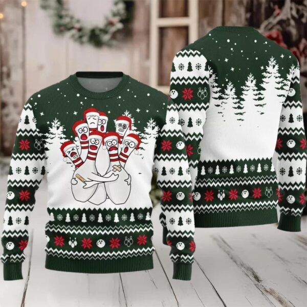 Hilarious Bowling Ugly Sweater Christmas 2025