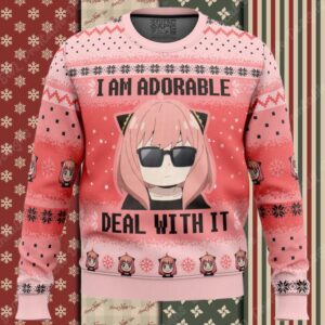 I Am Adorable Spy X Family Ugly Christmas Sweater