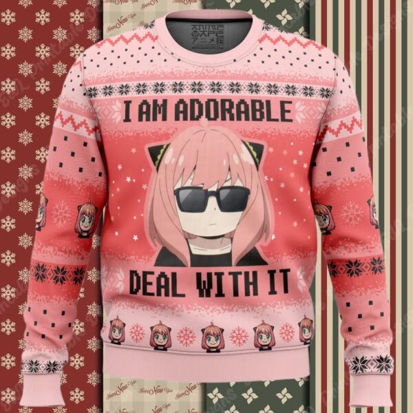 I Am Adorable Spy X Family Ugly Christmas Sweater
