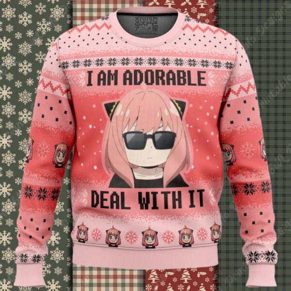 I Am Adorable Spy X Family Ugly Christmas Sweater