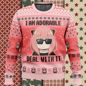 I Am Adorable Spy X Family Ugly Christmas Sweater
