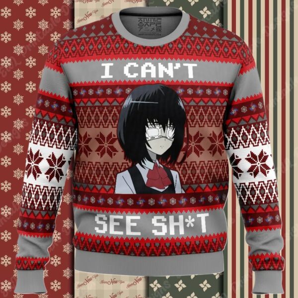 I Can’t See Mei Misaki Another Ugly Christmas Sweater
