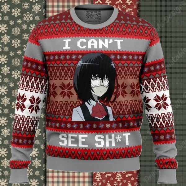 I Can’t See Mei Misaki Another Ugly Christmas Sweater
