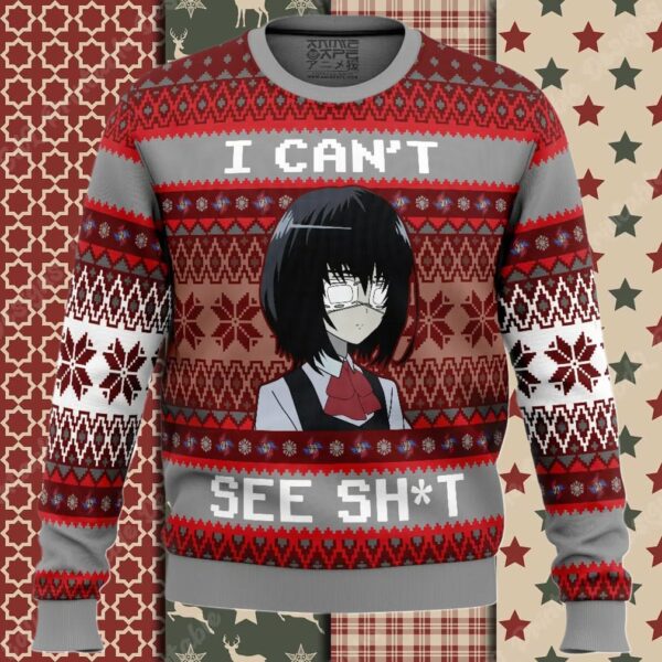 I Can’t See Mei Misaki Another Ugly Christmas Sweater