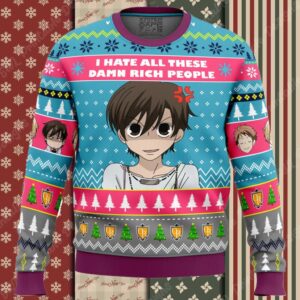 I Hate All Ouran High School Host Club Ugly Christmas Sweater