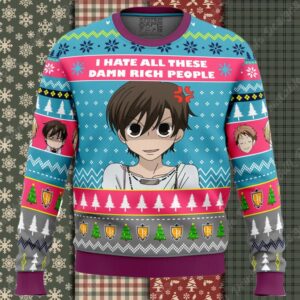 I Hate All Ouran High School Host Club Ugly Christmas Sweater