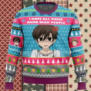 I Hate All Ouran High School Host Club Ugly Christmas Sweater