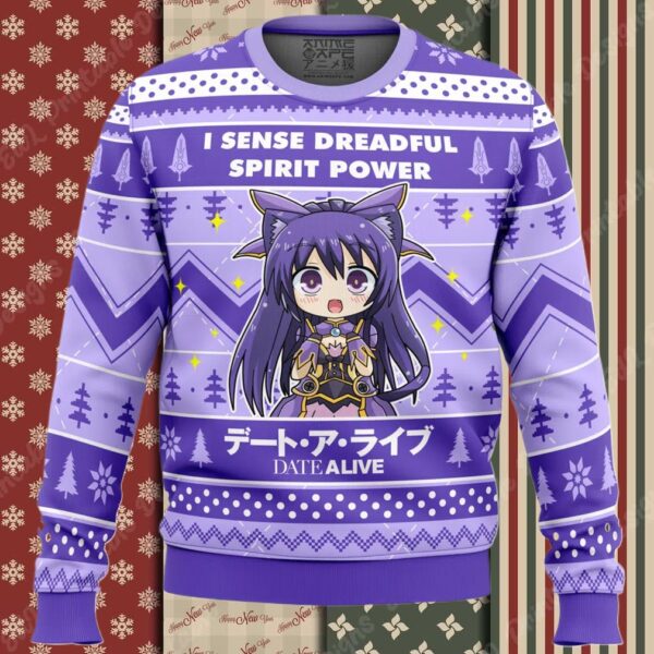I Sense Dreadful Spirit Power Date A Live Ugly Christmas Sweater