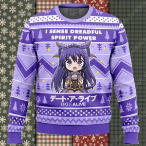 I Sense Dreadful Spirit Power Date A Live Ugly Christmas Sweater