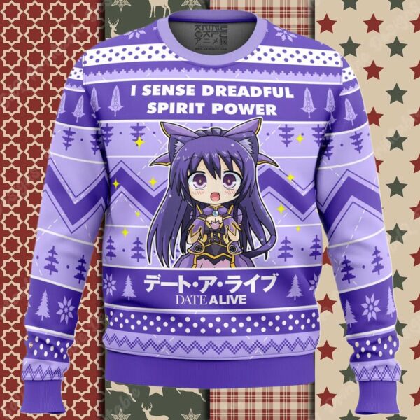 I Sense Dreadful Spirit Power Date A Live Ugly Christmas Sweater