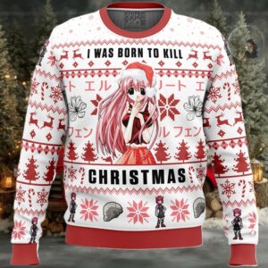 I was Born to Kill Christmas Elfen Lied Ugly Christmas Sweater