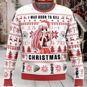 I was Born to Kill Christmas Elfen Lied Ugly Christmas Sweater