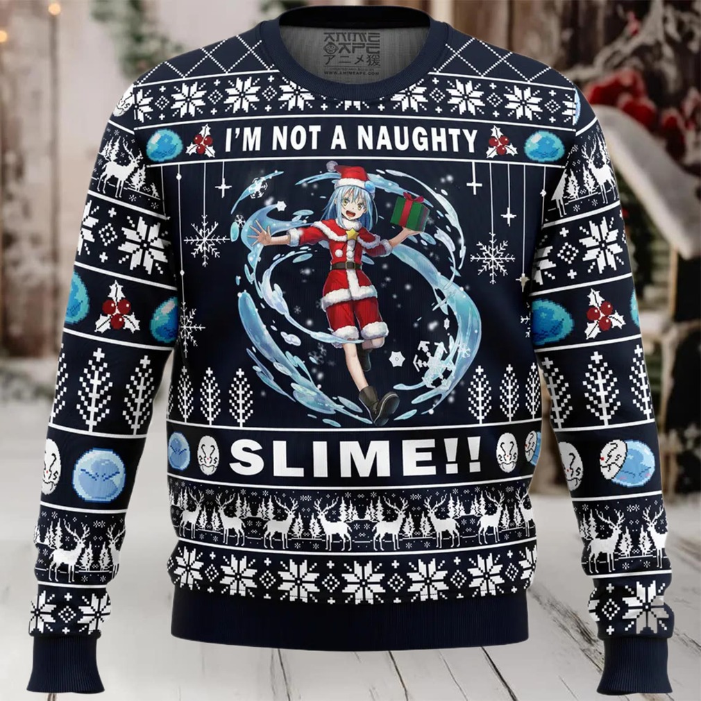 I’m Not A Naughty Slime!! That Time I Got Reincarnated As A Slime Ugly Christmas Sweater I’m Not A Naughty Slime!! That Time I Got Reincarnated As A Slime Ugly Christmas Sweater