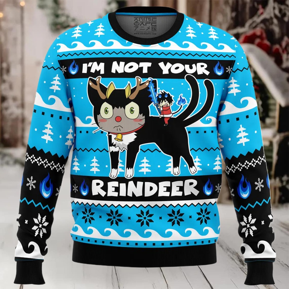 I’m Not Your Reindeer Blue Exorcist Ugly Christmas Sweater I’m Not Your Reindeer Blue Exorcist Ugly Christmas Sweater