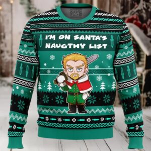 I'm on Santa's Naughty List Vinland Saga Ugly Christmas Sweater