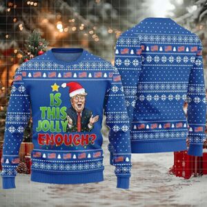 Is This Jolly Enough Donald Trump Ugly Sweater Christmas 2025