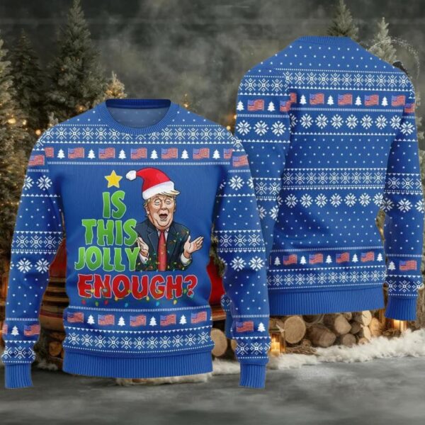 Is This Jolly Enough Donald Trump Ugly Sweater Christmas 2025