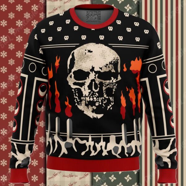 Jeff Johanson Deaths Head DBD Ugly Christmas Sweater