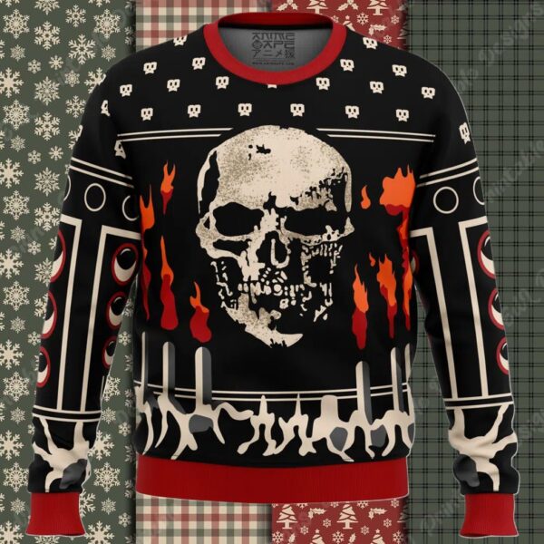 Jeff Johanson Deaths Head DBD Ugly Christmas Sweater