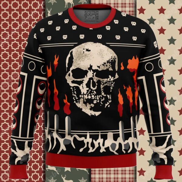 Jeff Johanson Deaths Head DBD Ugly Christmas Sweater