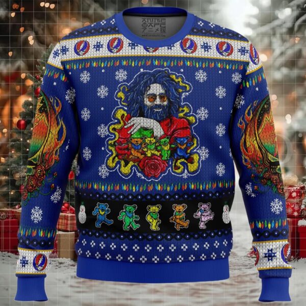 Jerry Garcia Grateful Dead Ugly Christmas Sweater