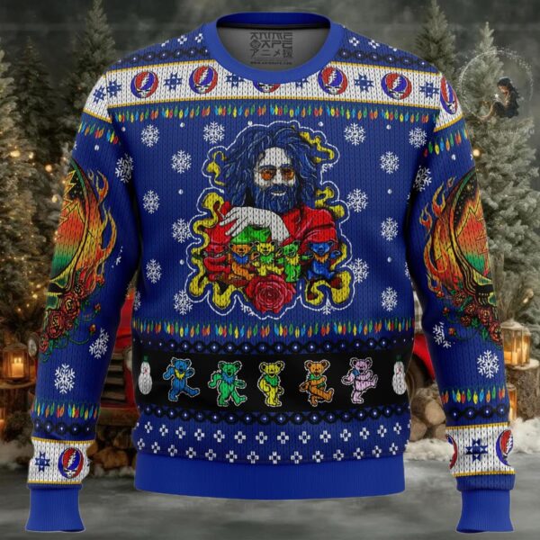 Jerry Garcia Grateful Dead Ugly Christmas Sweater
