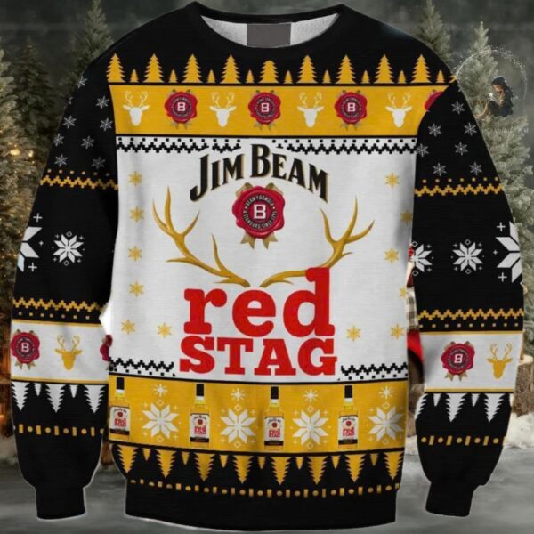 Jim Beam Reindeer Ugly Sweater