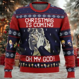 Jojo’s Bizarre Adventure Joseph Joestar Oh My God Ugly Christmas Sweater