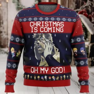 Jojo’s Bizarre Adventure Joseph Joestar Oh My God Ugly Christmas Sweater