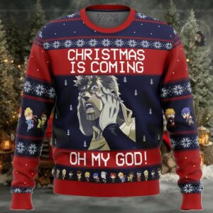 Jojo's Bizarre Adventure Joseph Joestar Oh My God Ugly Christmas Sweater