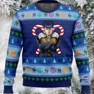 Josuke Higashikata Jojo's Bizarre Adventure Ugly Christmas Sweater