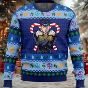 Josuke Higashikata Jojo's Bizarre Adventure Ugly Christmas Sweater