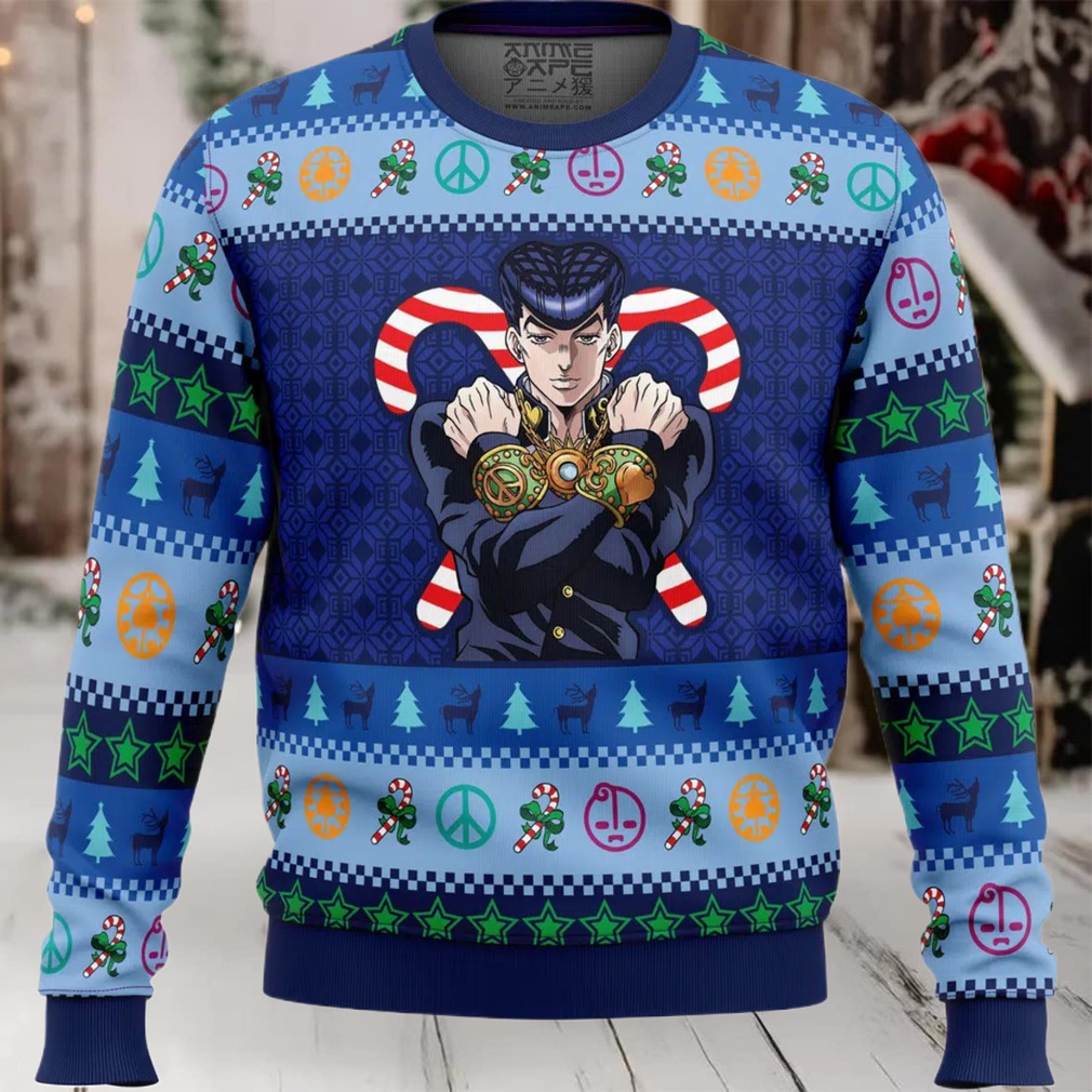 Josuke Higashikata Jojo’s Bizarre Adventure Ugly Christmas Sweater Josuke Higashikata Jojo’s Bizarre Adventure Ugly Christmas Sweater
