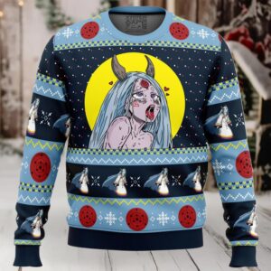 Kaguya Ōtsutsuki Ahegao Shippuden Ugly Christmas Sweater