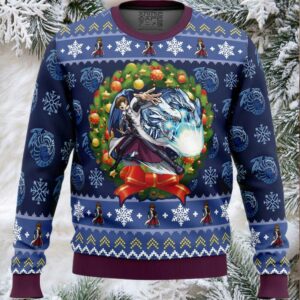 Kaiba Blue Eyes White Dragon Christmas Yugioh Ugly Christmas Sweater