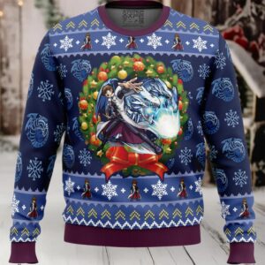 Kaiba Blue Eyes White Dragon Christmas Yugioh Ugly Christmas Sweater