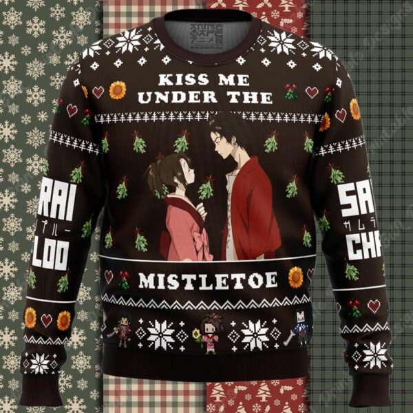 Kiss Me Under The Mistletoe Samurai Champloo Ugly Christmas Sweater