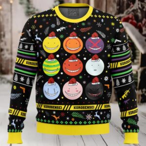 Korosensei Expressions Assassination Classroom Ugly Christmas Sweater