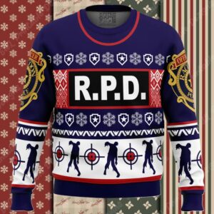 Leon Kennedy Bad Things DBD Ugly Christmas Sweater