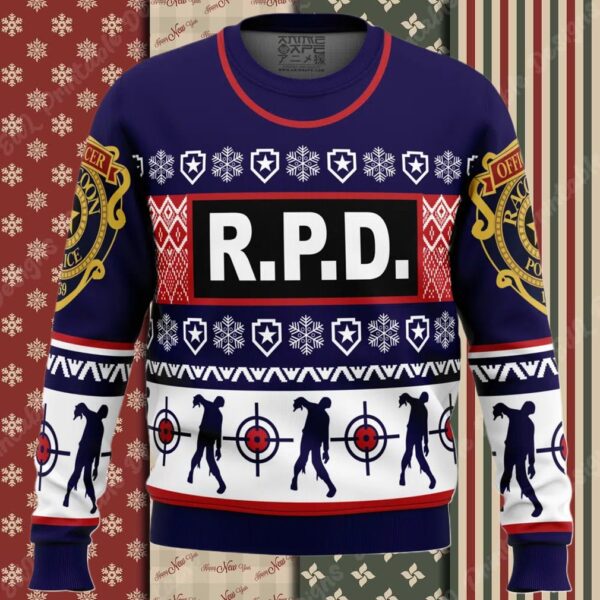 Leon Kennedy Bad Things DBD Ugly Christmas Sweater