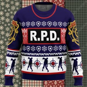Leon Kennedy Bad Things DBD Ugly Christmas Sweater