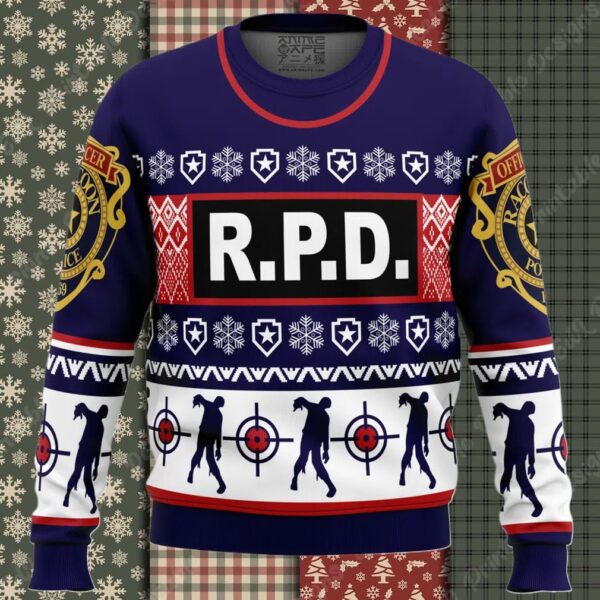 Leon Kennedy Bad Things DBD Ugly Christmas Sweater