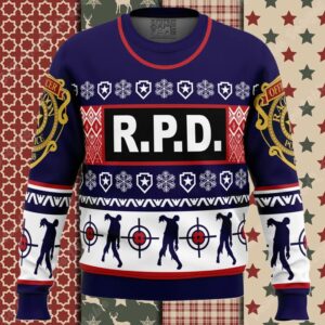 Leon Kennedy Bad Things DBD Ugly Christmas Sweater