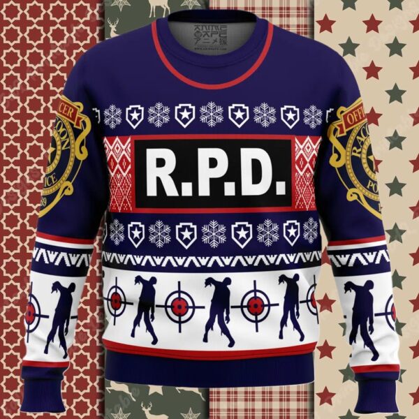 Leon Kennedy Bad Things DBD Ugly Christmas Sweater