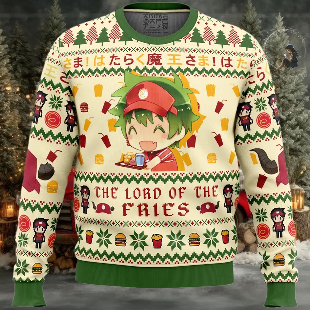 Lord of the Fries The Devil Is A Part Timer Ugly Christmas Sweater Lord of the Fries The Devil Is A Part Timer Ugly Christmas Sweater