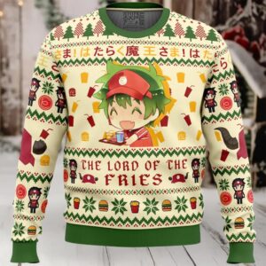 Lord of the Fries The Devil Is A Part Timer Ugly Christmas Sweater