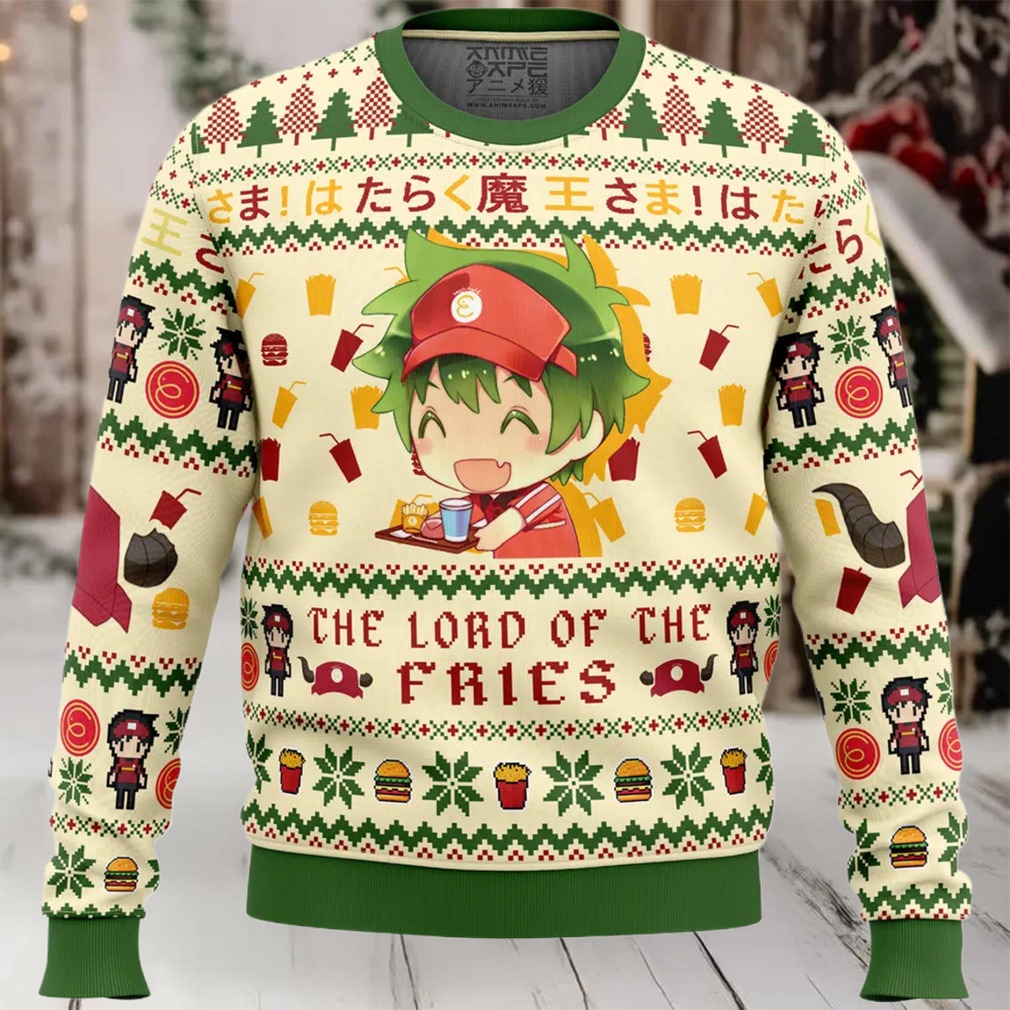 Lord of the Fries The Devil Is A Part Timer Ugly Christmas Sweater Lord of the Fries The Devil Is A Part Timer Ugly Christmas Sweater