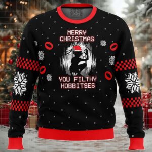 Lord of the Rings Filthy Hobitses Ugly Christmas Sweater