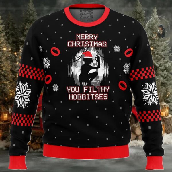 Lord of the Rings Filthy Hobitses Ugly Christmas Sweater