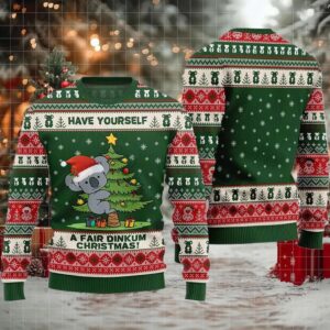 2025 Koala Have Yourself A Fair Dinkum Christmas Ugly Sweater